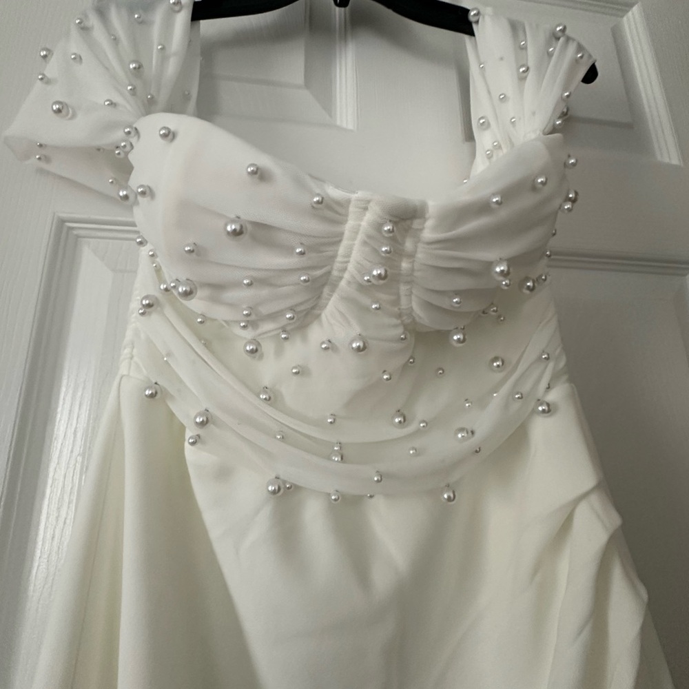 Lulu's Strapless White Dress - Picture 5 of 7